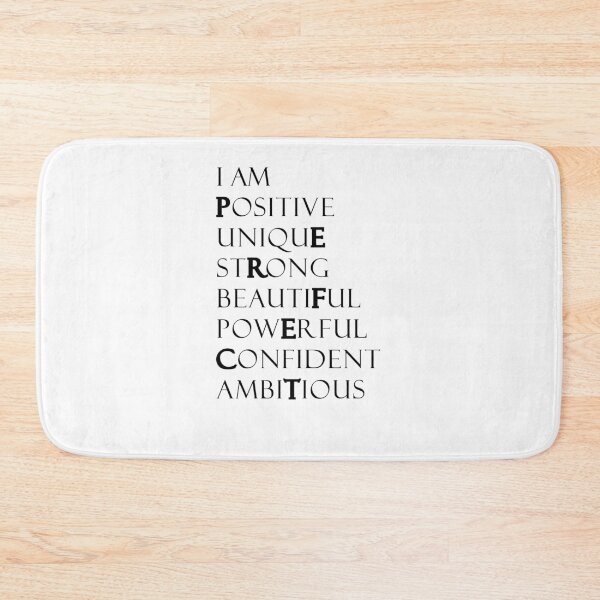 Item preview, I AM POSITIVE, UNIQUE, STRONG, BEAUTIFUL, CONFIDENT, AMBITIOUS designed and sold by MimiKoo.