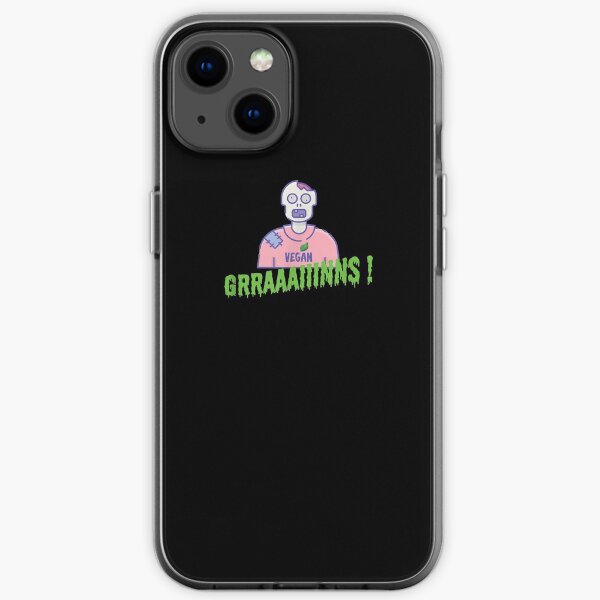 Vegan Zombie Grains Brains Halloween iPhone Soft Case