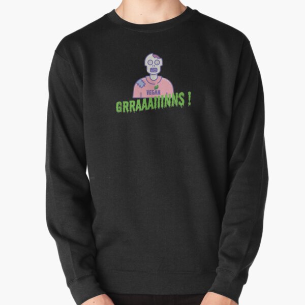Vegan Zombie Grains Brains Halloween Pullover Sweatshirt