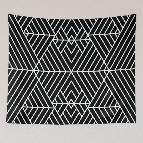 Artikelvorschau, Black and White Triangle Symmetry Pattern entworfen und verkauft von bubblyshades.