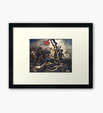 Liberty Leading the People - 1830 - Eugène Delacroix - French Revolution Framed Print