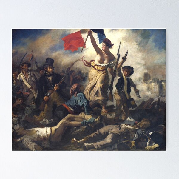 Aperçu de l'œuvre La liberté guidant le peuple - 1830 - Eugène Delacroix - Révolution française créée et vendue par justonedesign.