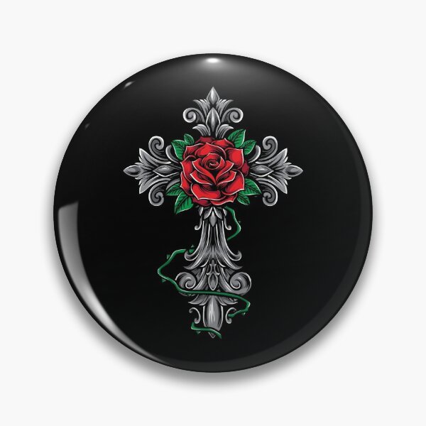 Item preview, Cross Rose Hearts designed and sold by PlusPlayStore.