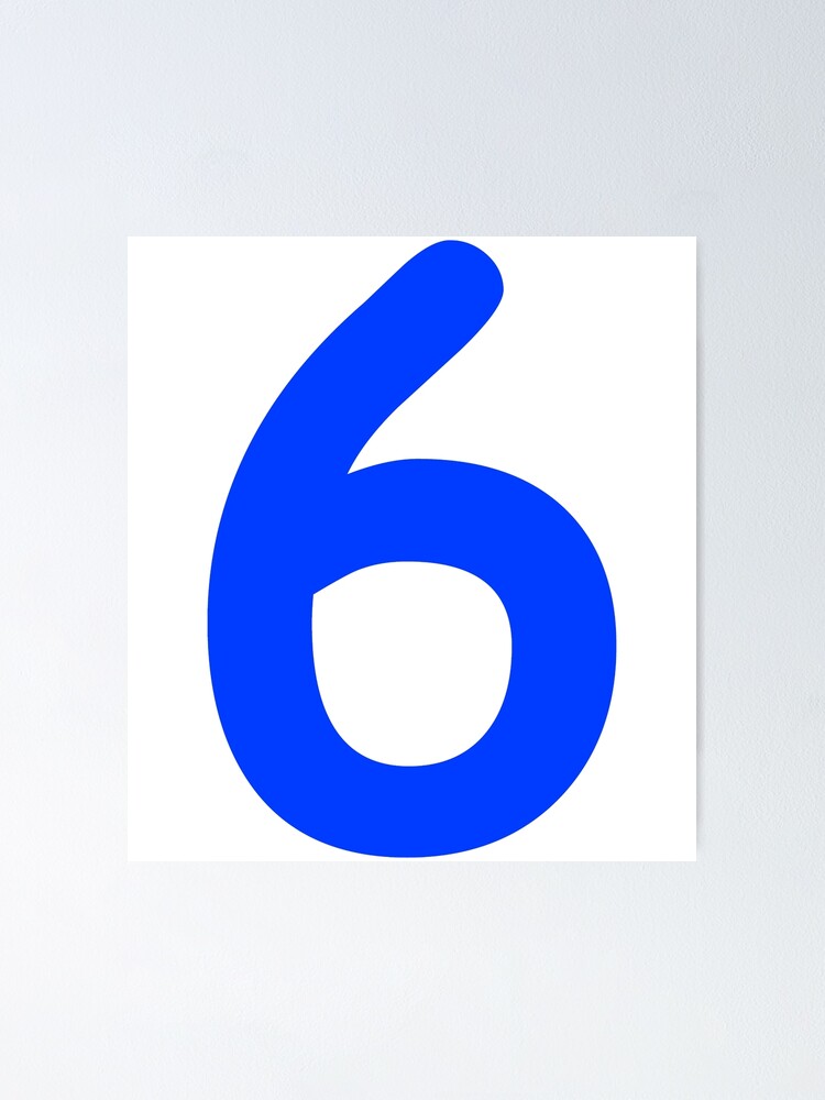 Number 6 Six Birthday Gift