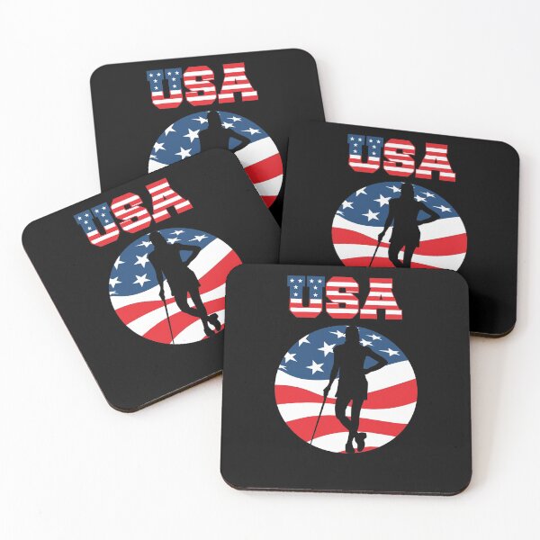 Item preview, Patriotic Golfing Female USA American Flag designed and sold by Zurickdesigns.