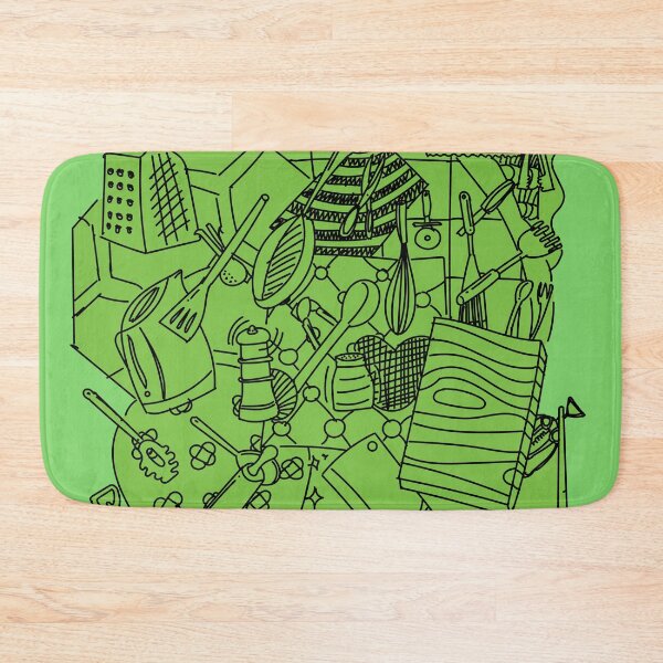 Item preview, Doodles : Kitchen Utensils Green designed and sold by ikutosaufi.
