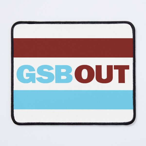 Item preview, GSBOut single line claret Blue bars designed and sold by ThamesIronworks.