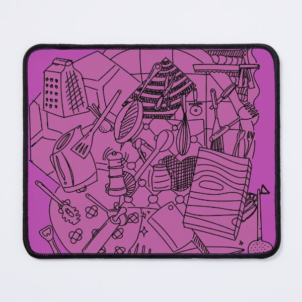 Item preview, Doodles : Kitchen Utensils Purple designed and sold by ikutosaufi.