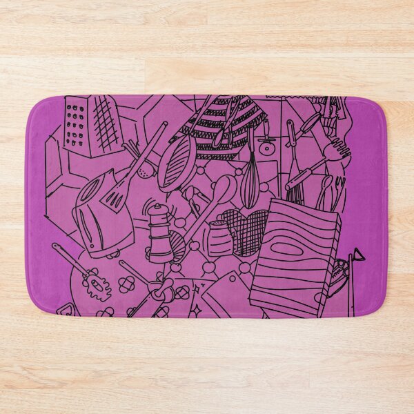 Item preview, Doodles : Kitchen Utensils Purple designed and sold by ikutosaufi.