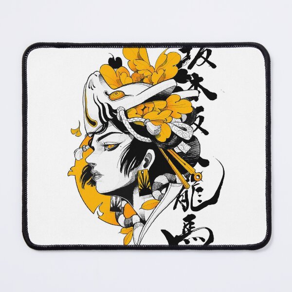 Item preview, Japanese Samurai Geisha Mask Colorful Modern Urban Style designed and sold by OWLvision33.