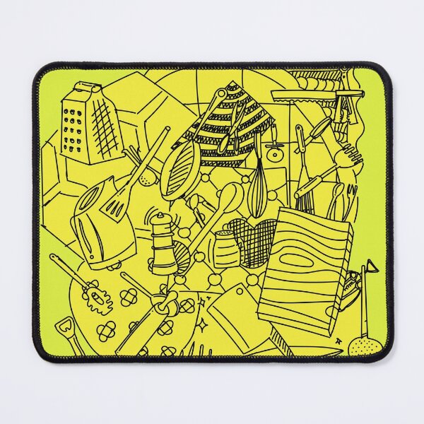 Item preview, Doodles : Kitchen Utensils Yellow designed and sold by ikutosaufi.