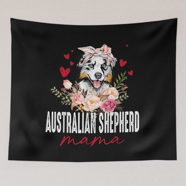 Item preview,  Australian Shepherd Flower Lover Gift designed and sold by dominique235.