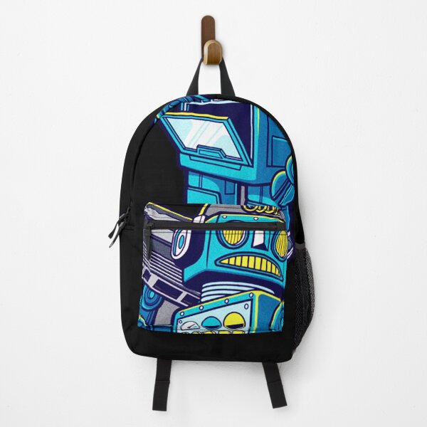 Item preview, blue and gray robot holding boombox illustration, Sticker Robot Decal T-shirt, Robot Rock, comics, electronics, robots designed and sold by Design Repo.