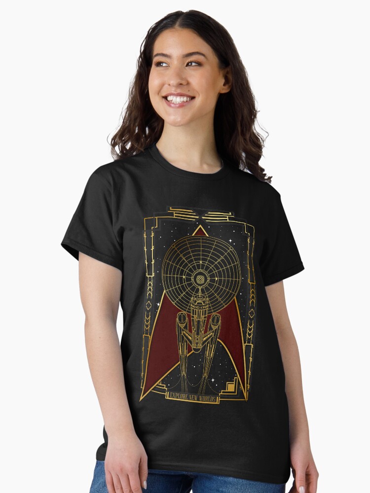 Thumbnail 1 of 7, Classic T-Shirt, Explore new worlds designed and sold by sebasebi.