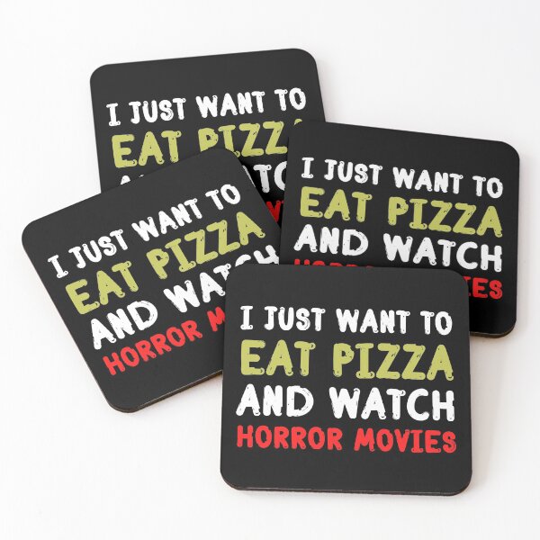 Item preview, I just want to eat pizza and watch horror movies designed and sold by Jacksonsmerch.