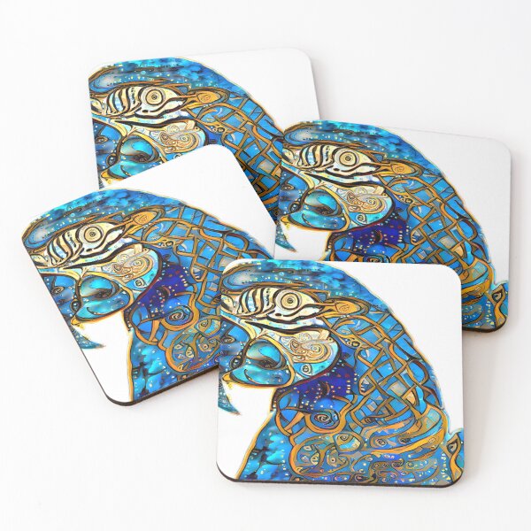 Item preview, Kawaii cute blue jungle tropical parrot designed and sold by Grewtrel.