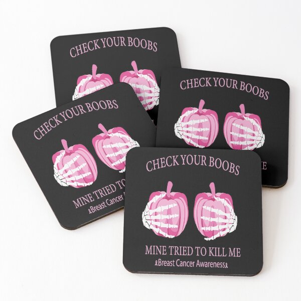 Item preview, Check Your boobs Mine tried To kill Me Breast Cancer Awareness designed and sold by king's Outfit.
