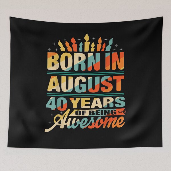 Item preview,  August 1981 Years 40th Birthday Gifts Candle Graphic designed and sold by dominique235.