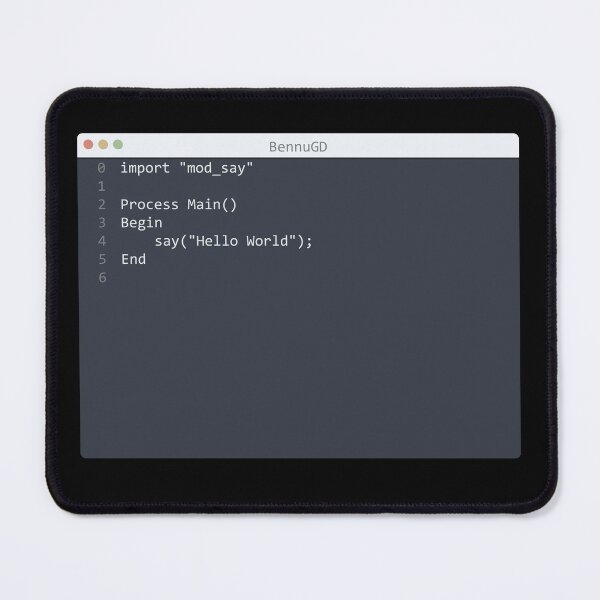 Item preview, . BennuGD language Hello World program sample in editor window designed and sold by IuriiVlasenko.