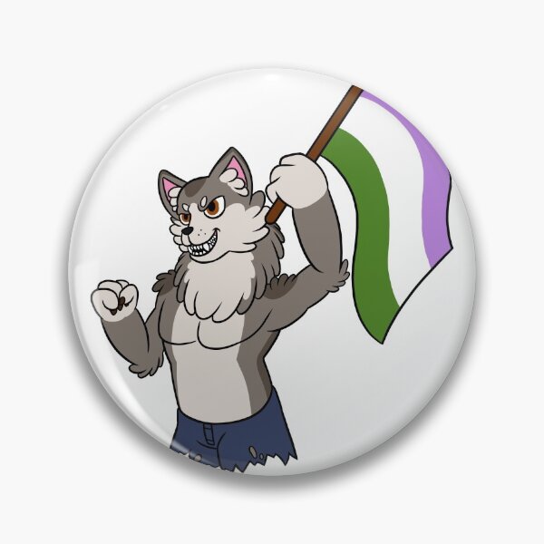 Item preview, Cute Werewolf Says Genderqueer Rights designed and sold by ThatRadFailure.