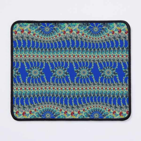 Item preview, 'Chardin'- (Aquatic Marine Blue) Psychedelic ornamental design pattern by The Raumier designed and sold by N-W-T-S-I-O.