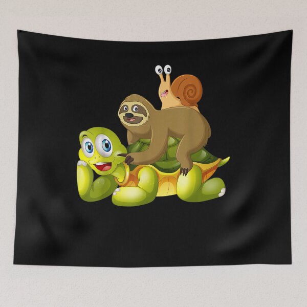Item preview,  Sloth Turtle Snail Slow Animals Humor designed and sold by dominique235.