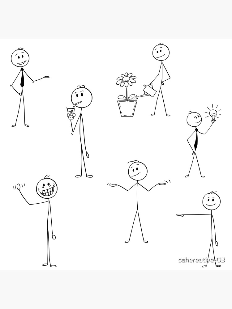 Funny stickman - minimal drawing aesthetic | Poster