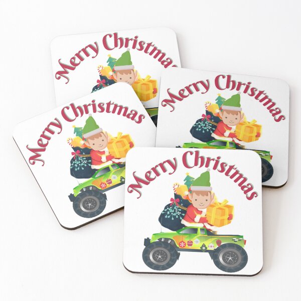 Item preview, Christmas Elf riding monster truck funny quote designed and sold by Simi2020.