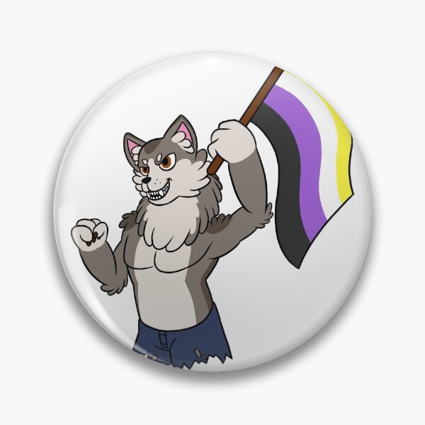 Item preview, Cute Werewolf Says Nonbinary Rights designed and sold by ThatRadFailure.