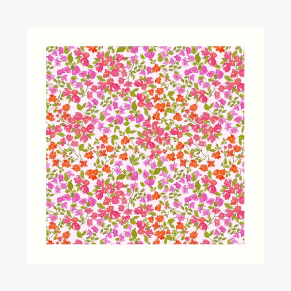 Bougainvillea Tropical Florals_by PaisleyandDot Art Print
