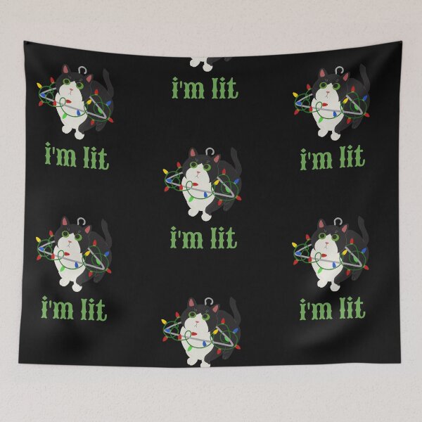Item preview, I'm Lit, Christmas Cat designed and sold by DiscGolfTees.