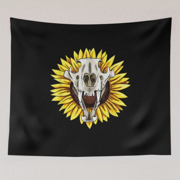 Item preview,  Sunflower Lion Skull Season designed and sold by dominique235.