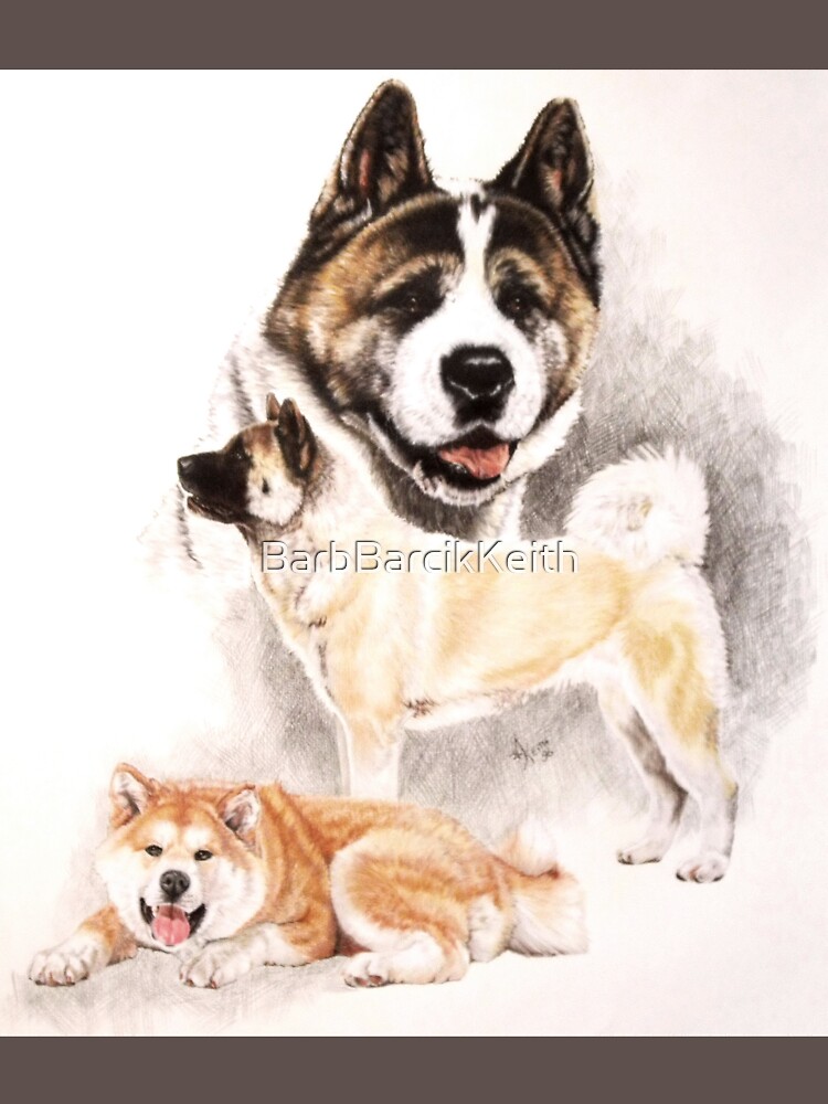 Akita Collage by BarbBarcikKeith