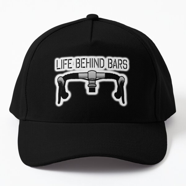 Fahrrad. Crime, Cycle, Bike, Racing, Road, Racing, Leben hinter Gittern, auf BLACK. Baseball Cap