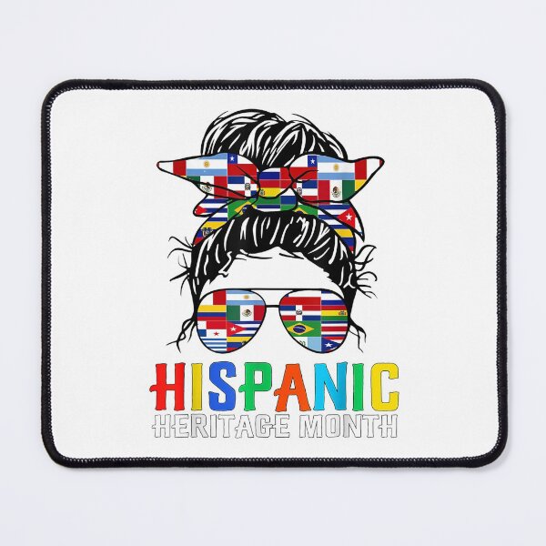 Item preview, National Hispanic Heritage Month Latin Flags Messy Bun designed and sold by westsslewis.