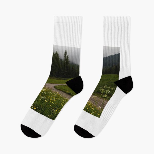 Item preview, Soraga di Fassa Dolomite Foggy Wildflowers designed and sold by nbrandsberg.