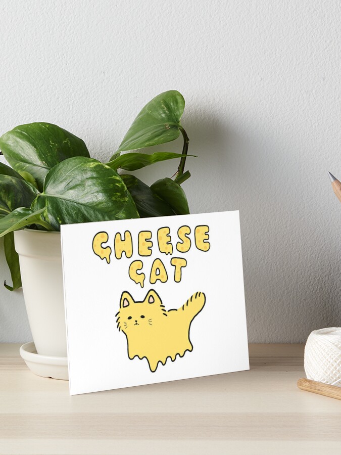 Cheese Cat Neko Kawaii Melting Cat Meme Logo Art | Art Board Print