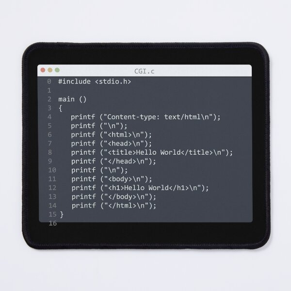 Item preview, . CGI language Hello World program sample in editor window designed and sold by IuriiVlasenko.