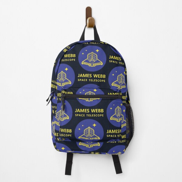 Item preview, JWST space telescope logo text (blue, yellow, yellow) designed and sold by SolidEarthArt.