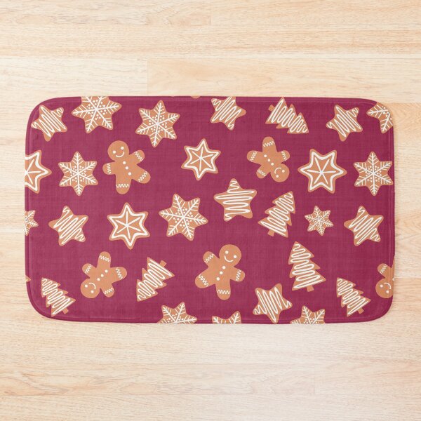 Item preview, Gingerbread Cookies Christmas Baking Cherry Red Linen Effect designed and sold by cashewdays.