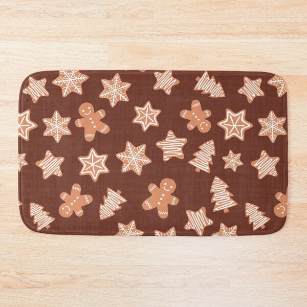 Item preview, Christmas Gingerbread Cookies Chocolate Brown Linen Effect designed and sold by cashewdays.