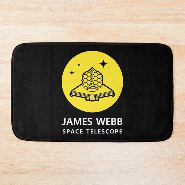 Item preview, JWST space telescope logo text (yellow, black, white) designed and sold by SolidEarthArt.