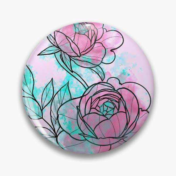 Item preview, Watercolour neotraditional peony designed and sold by Ittele.