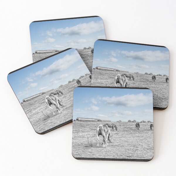 Item preview, Composite of horses in a field in Heywood, Manchester, England. designed and sold by PicsByTony.