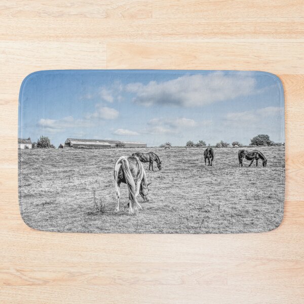 Item preview, Composite of horses in a field in Heywood, Manchester, England. designed and sold by PicsByTony.