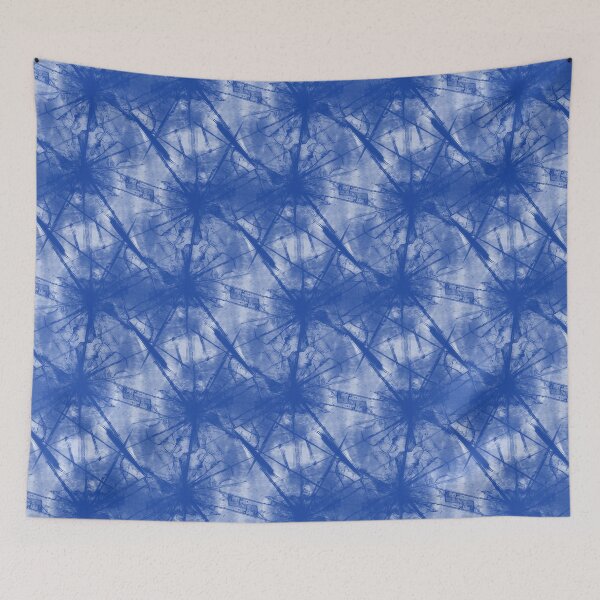 Item preview,  Indigo Tie Dye  Shibori Pattern-Abstract Blue Tie Dye - Watercolor Spider Web designed and sold by BestUncommonTee.
