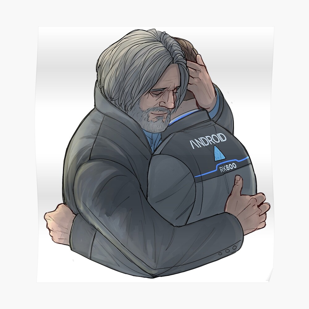 Connor and Sumo (art by me, julientel) : r/DetroitBecomeHuman