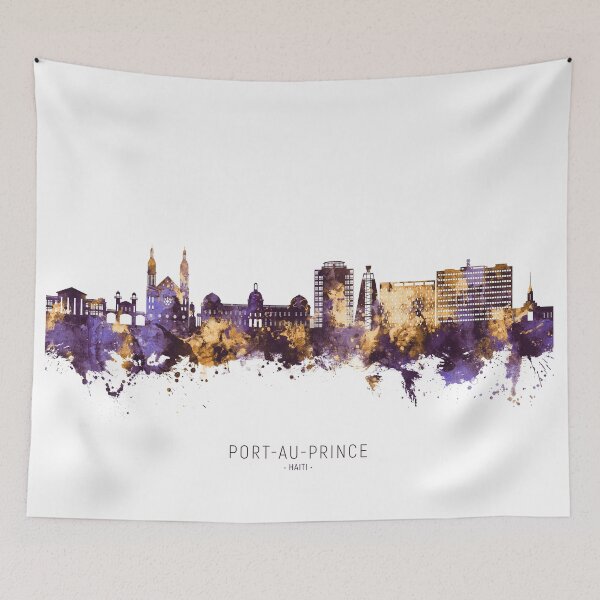 Item preview, Port-au-Prince Haiti Skyline designed and sold by ArtPrints.