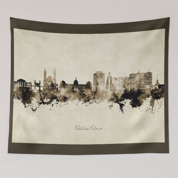 Item preview, Port-au-Prince Haiti Skyline designed and sold by ArtPrints.
