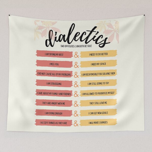 Item preview, Dialectics - Dialectical Behavior Therapy (DBT) - Mental Health Matters designed and sold by Radical Therapy Prints.
